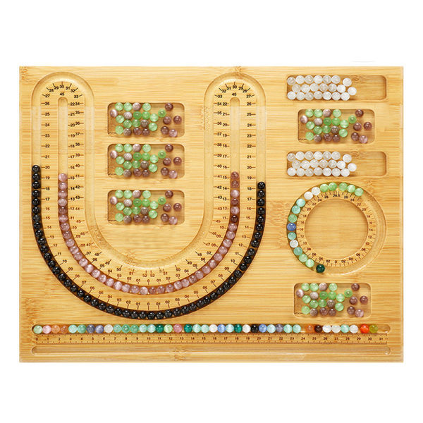Träpärlbräda för smyckestillverkning Armband Halsband Craft M