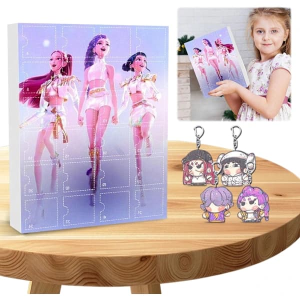 K-pop Demon Hunters Akryl Adventskalender Set - 24 dagars överraskningspresentförpackning för fans och barn E E