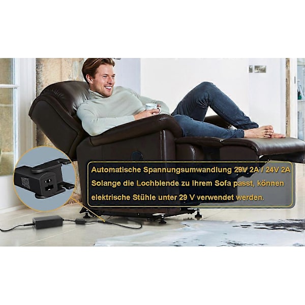 El-lænestol Transformator Adapter - AC/DC 29v/24v til Sofa og Stol js EU PLUG_tfrf EU PLUG