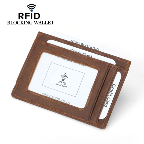 CDQ Kreditkortsfodral med RFID-skydd Brun BrunCDQ