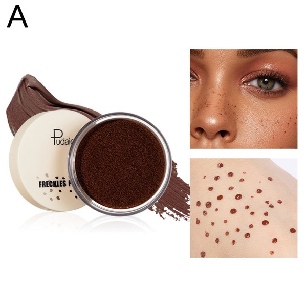 Freckled Stamp Kit Verklighedstrogen Freckle Pen Rosa Makeup Ink Pad Wate 01# rødbrun 10g