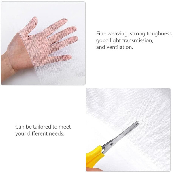 130x150cm - Window Net - Insect Screen - Cuttable - Insect Protection - Fly Screen - Window - Self-Adhesive - Mosquito Net - Keeps
