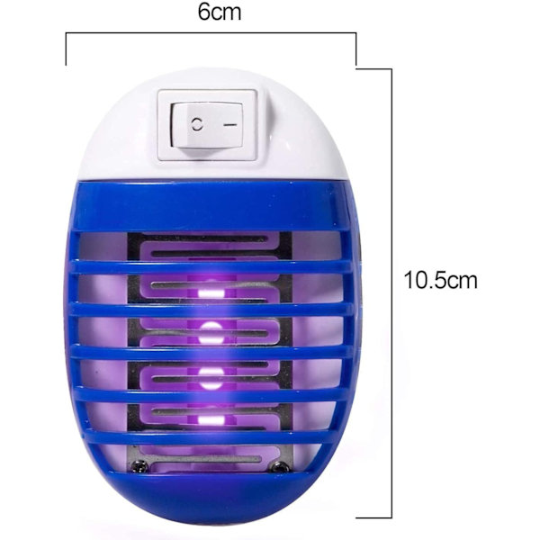 (Dublett) 2-pack Elektrisk Insektsfälla, Myggdödare med LED