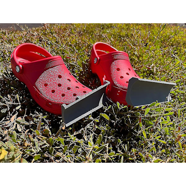 1 Par Snøplog For Crocs Tilbehør, Snøplog Croc Charm Feste Grå Grey