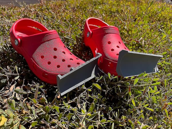 1 Par Snöplog För Crocs Tillbehör, Snöplog Croc Charm Fäste Grå Grey