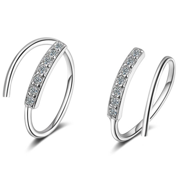 925 Silver Nål CZ Kristall Båge Örhängen For Kvinnor Trendiga smycken zdq