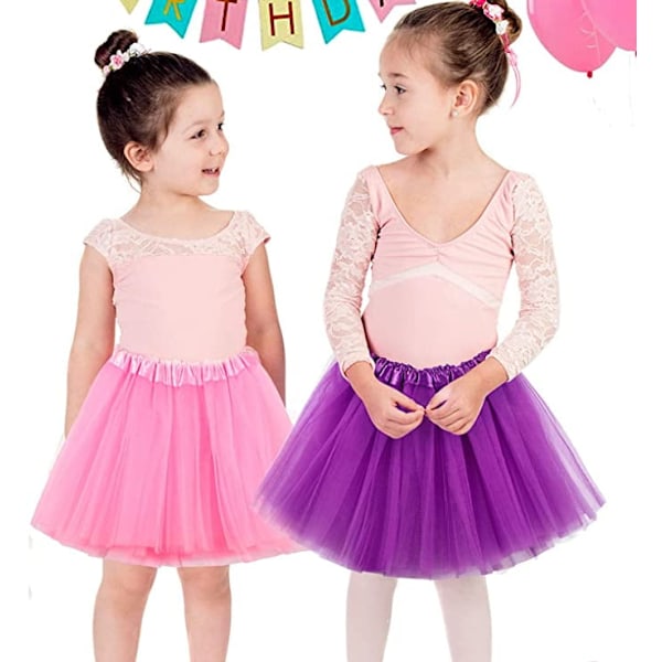 6 st tyllkjol flicka tyllkjol tutu barn tyllkjol dans, ZQKLA