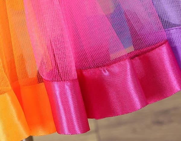 Barnkläder: 2-3 år Flickor Tutu Party Dans Regnbågs kjolar - Regnbågsfärger!