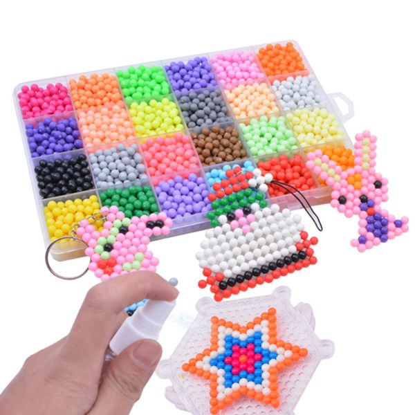 Kids Aquabeads Vatten Sticky Beads 24 farver DIY Set - Perfet