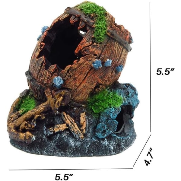 CDQ Akvariumdekorasjon Akvarium landskapsarkitektur Trefatdekorasjon Ornament