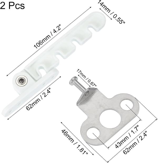 Fönsterspärr för barnsäkerhet, justerbart fönsterlås i plast, enkel installation för hem och hotell, vit, 2-pack