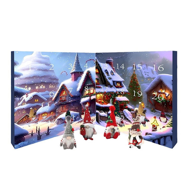 Julkalender med tomtar 2024 - 31 dagar med tomtefigurer