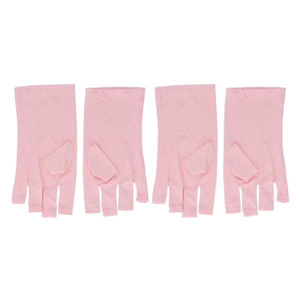CDQ 2 par anti-UV-handskar för nagellampa som andas återanvändbar nagellampa UV-handskar lampa/rosa