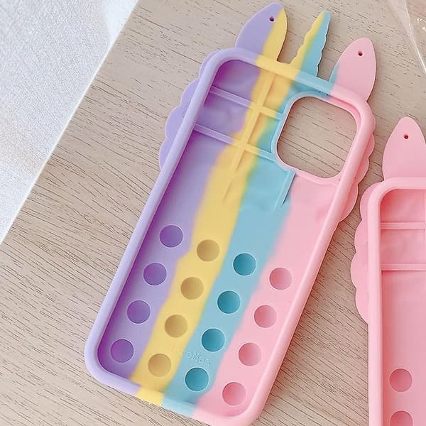 Kompatibel med Iphone Apple Mobiltelefon Deksel Silikon Enhjørning Deksel iphone7plus 8plus