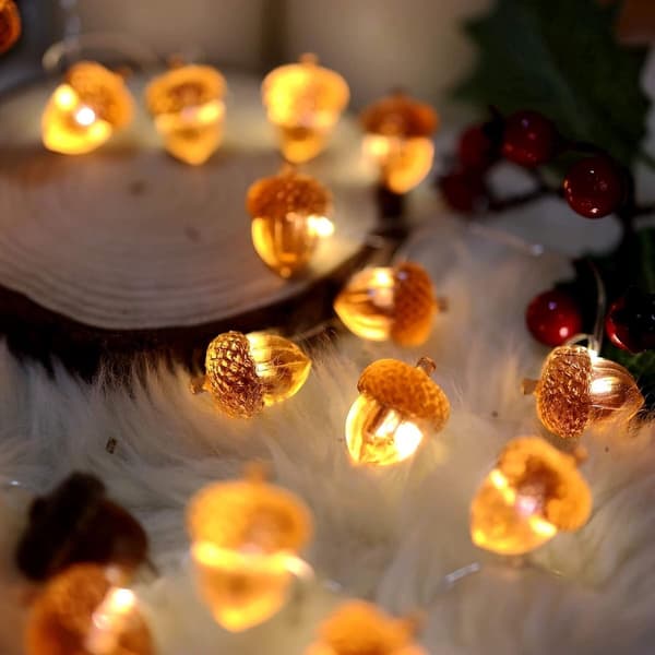 String lights, LED, string lights 3 m – 30 lamps, battery 3AA, IP43 waterproof - 8 light functions