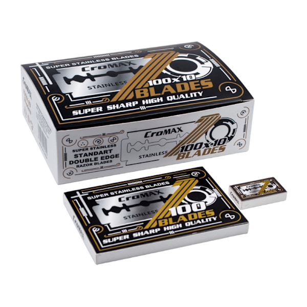 Dobbelt barberblad Super Rustfritt Høy Kvalitet Barberblad 100-Pack