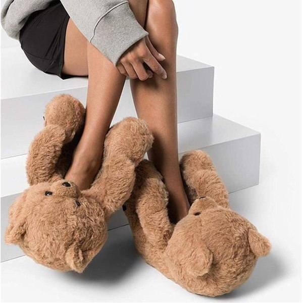 Teddybjørn, plysj innredning tykke varme bomullsko,