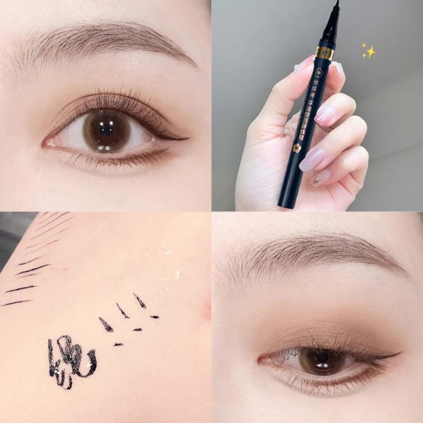 Flytande Eyelinerpenna - Smetar inte, Långvarig Färg, Eye Wa 2# brun 1