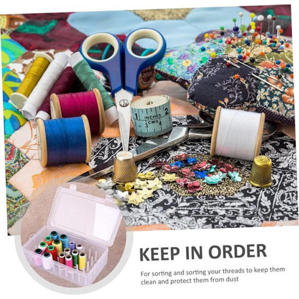 Sewing Thread Storage Box - Holds 42 Thread Spools - Sewing Accessories Organizer