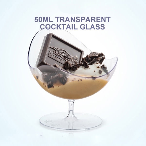 CDQ 20ST 50ml Serviskoppar Party Transparenta Cocktailkoppar 20stk