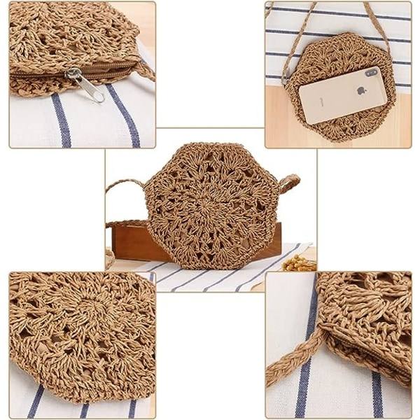 Kamel, dam strandväska, handväska, dam halm clutch, halm vara
