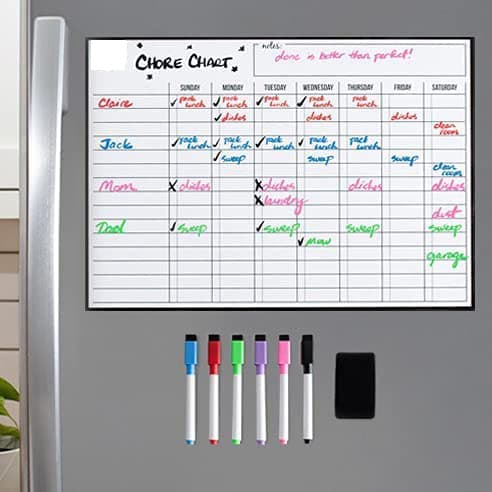 Magnetisk whiteboard belöningsschema - inköpslista och