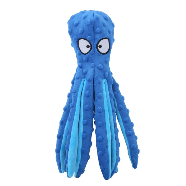 Octopus Hundetyg, Ingen Fyllning Plysch Hund Squeaky Toy med Crinkle Pblue