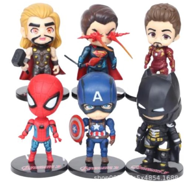 6 Pack Marvel Avengers Heroes Figurer zdq