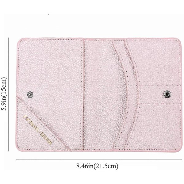 Cover, Pu-läder etui Organizer for pass, visitkort, kreditkort, boardingkort (rosa (plånbok+tag) null ingen