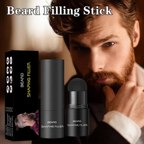 Skægfyldningsstift Reparationsdiffusorer Vandtæt moustache børste M sort 7ml