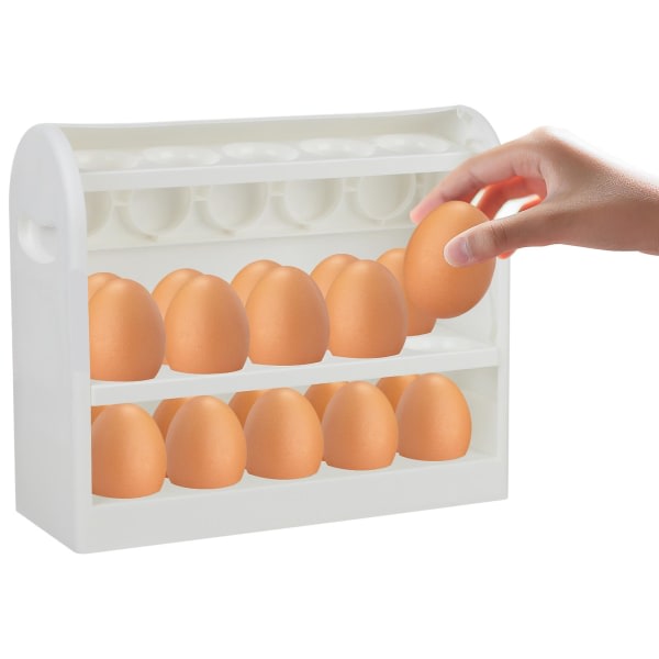 Ägghållare för kylskåpsdörr, fällbar äggbehållare