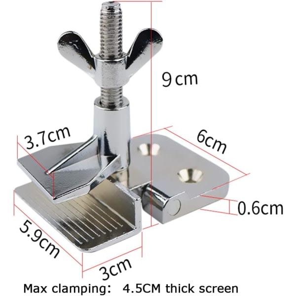 CDQ 2st Screen Ram Butterfly Gångjernsklämma for Silk Screen Printing Hobby Printer Inkludert fire skruvar