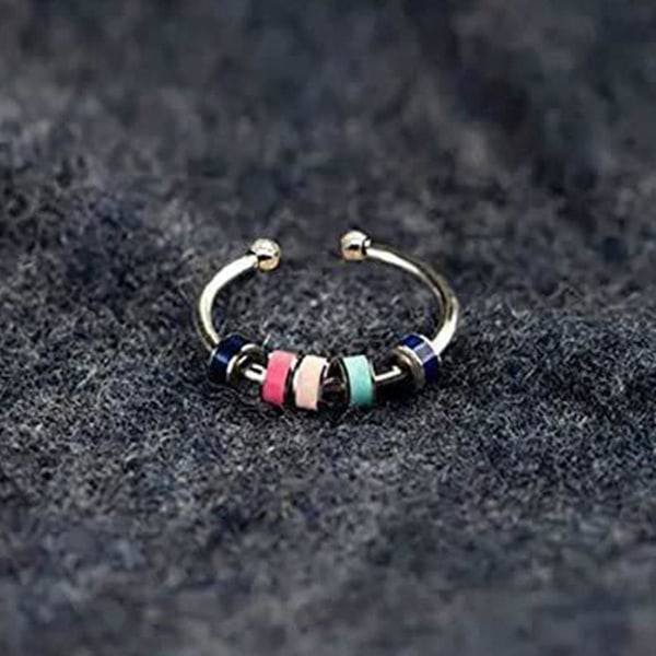 Fidget-ringe til angst for kvinder, 3 stk. emalje-spinderinge til angst