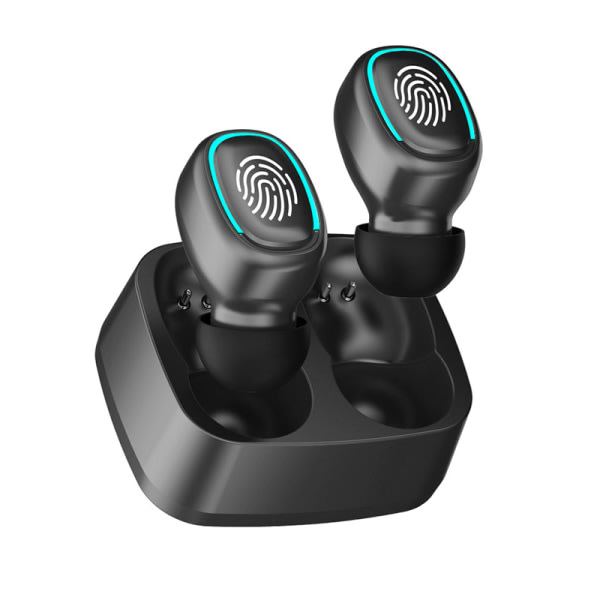 CDQ Trådlöst Bluetooth Headset Touch Light Öronproppar Anti-Svett Lila