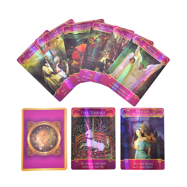 Holografiset Romance Angels Oracle Tarot kortit Englanti Board Gam Monivärinen one size