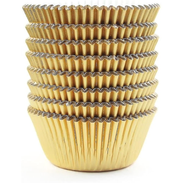 Cupcakeforme, guldfolie Metallic Cupcakeforme Bagemuffins Papirforme zdq