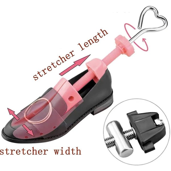 Shoe Stretcher Dame, ,shoe Widener Expander Justerbar längd