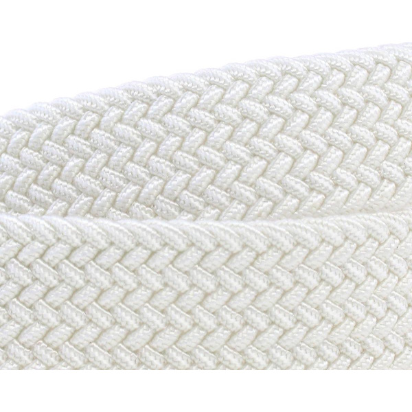 Elastiskt bälte Stretchbälte Flätat bälte Flätat bälte Elastiskt bälte - unisex - passar både män och kvinnor - Färg Vit 110 cm