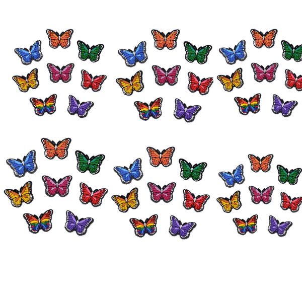 Parti med 4 st Slumpmässiga PVC Olika Skoberlocker för Skodekoration Butterfly
