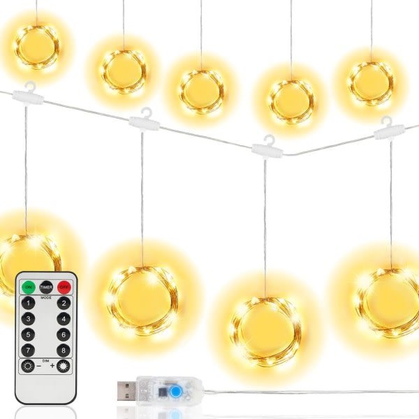 LED-ljusslinga för gardiner, varmvit