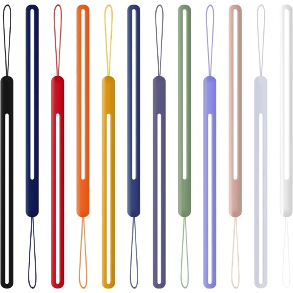 CDQ Handledsrem, 12 st silikontelefonsnöre, fargeglad handledslina, telefonhandledsband