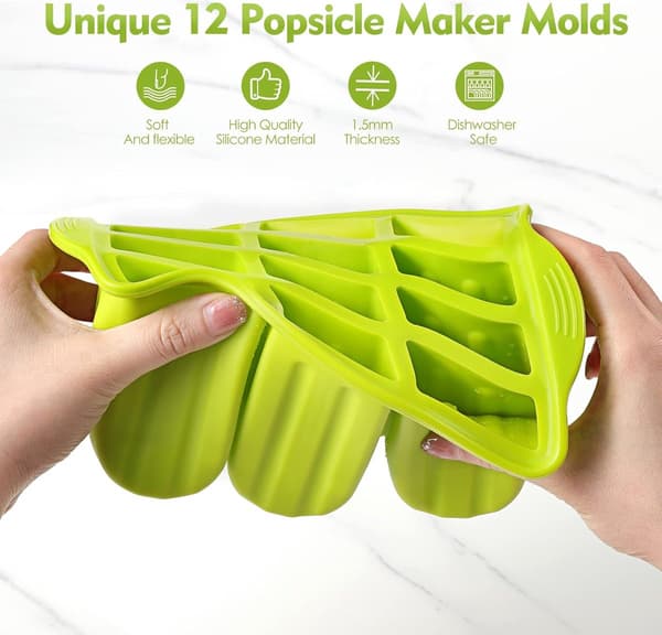 Ice Molds - Ice Pop Maker - Silicone Ice Molds - Popsicle Molds - Reusable - Molds - Popsicle - Ice Pop Mold - Silicone Ice Pop Mold