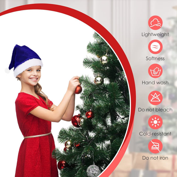 2 delar jultomtehatt Kort plysch cap Unisex julhattar för festdekorationer