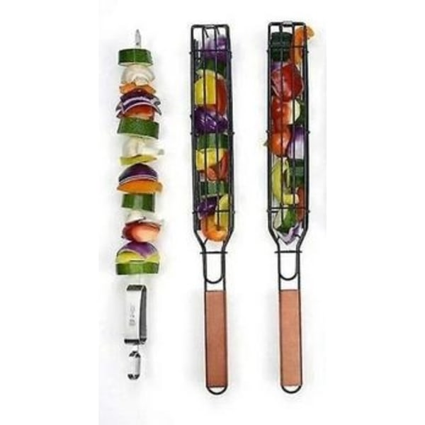 Sæt med 2 matchende nonstick-grillkurve 150