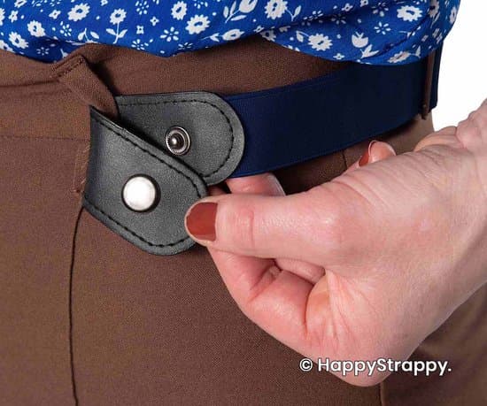 HappyStrappy Spenneløst Elastisk Belte for Menn og Kvinner, Usynlig Stretch Midjebelte, Justerbart Spenneløst Design, Marineblått