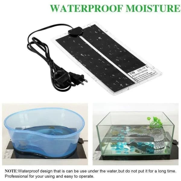 Reptile Heat Mat, Adjustable Terrarium Heating Pad with Temperature Control