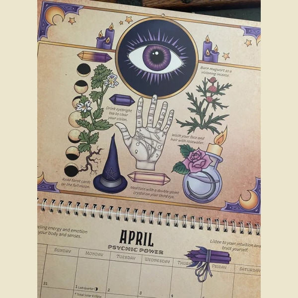 2024 Kalender f?r en magisk v?ggkalender Praktisk magic f?r E 1 onesize