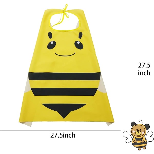 CDQ Kids Bee Ladybug-Cape-Dräkt för flickor med mask för termin