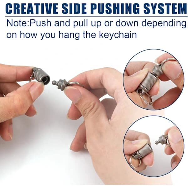 1 pc Titanium Alloy Quick Release Rotating Keychain, Detachable Keychain Rotatable for Bag Purse Belt