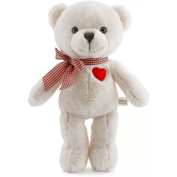 Liten teddybjørn Søt teddybjørn plysjleketøy. Teddy Bear plysjleke for kjæreste. Teddy Bear Doll Gaver (hvit. 35 cm/13,7 tommer)